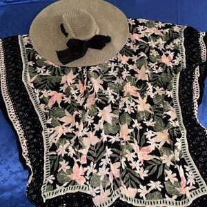Woman’s coverup and sun hat set OS